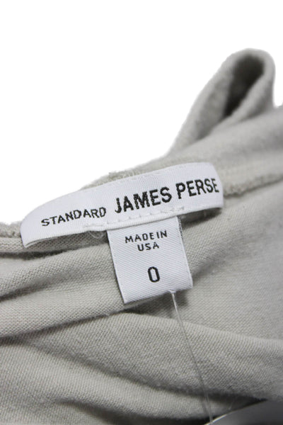 Standard James Perse Womens Pullover Hoodie Gray Long Sleeve Size 0