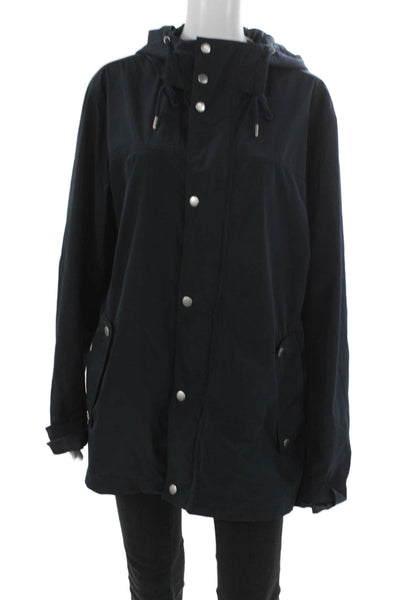 Cole Haan Mens Anorak Jacket Blue Zip Polyester Size L