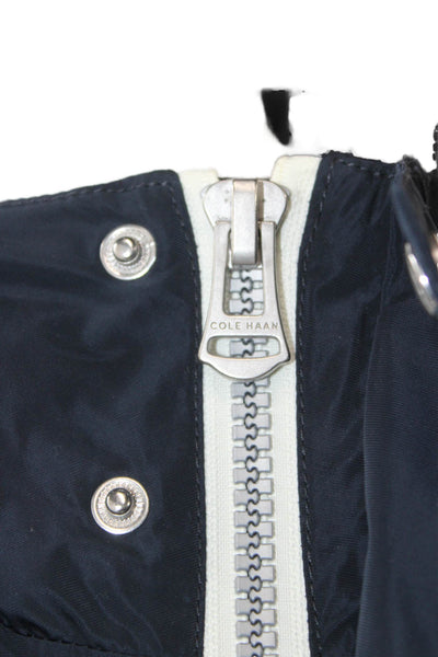 Cole Haan Mens Anorak Jacket Blue Zip Polyester Size L