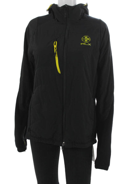 RLX Ralph Lauren Womens Basic Jacket Black Long Sleeve Zip Size M