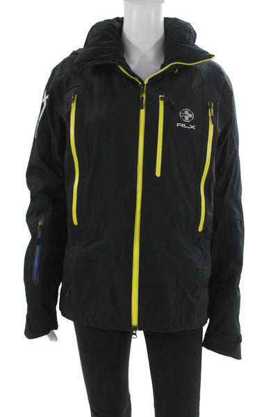 RLX Ralph Lauren Unisex Black Ski Jacket Polyester Blend Zip Long Sleeve Size S