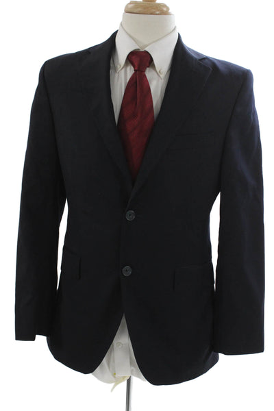 Barneys New York Mens Wool Blue Blazer Button Front Size 36