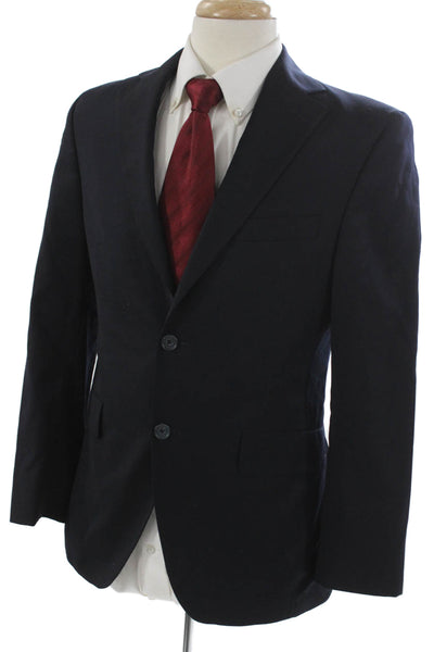 Barneys New York Mens Wool Blue Blazer Button Front Size 36