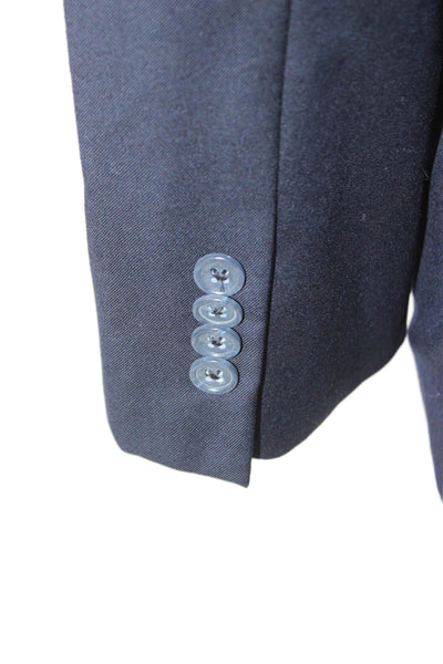 Barneys New York Mens Wool Blue Blazer Button Front Size 36