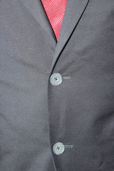 Barneys New York Mens Wool Blue Blazer Button Front Size 36