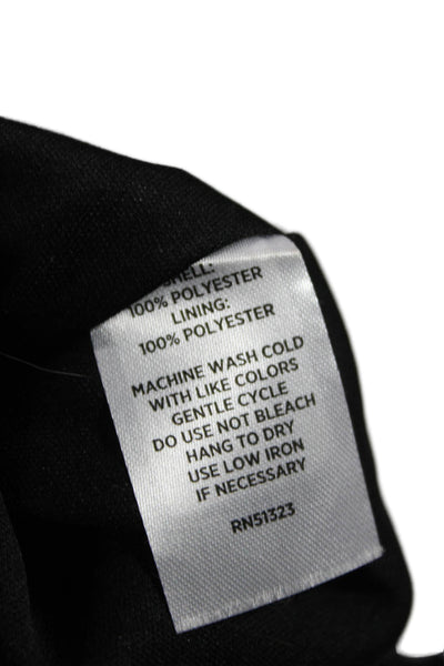 Halogen Women Shift Dress Black Striped Long Sleeve Knee Length Size XL
