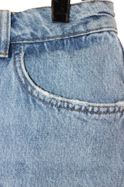 Zara Women Cut-Off Cotton Shorts Blue Size 6