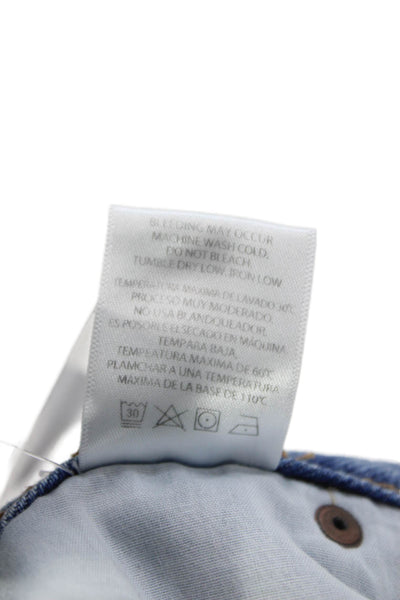 Hidden Womens Cut-Off Blue Cotton Button Shorts Size M