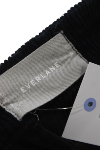 Everlane Womens Blue Cotton Solid Zip Pants Size 6