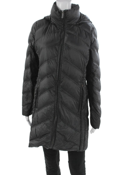 Michael Michael Kors Women Puffer Jacket Black Nylon Zip Size M