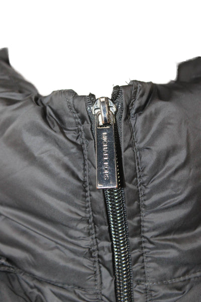 Michael Michael Kors Women Puffer Jacket Black Nylon Zip Size M