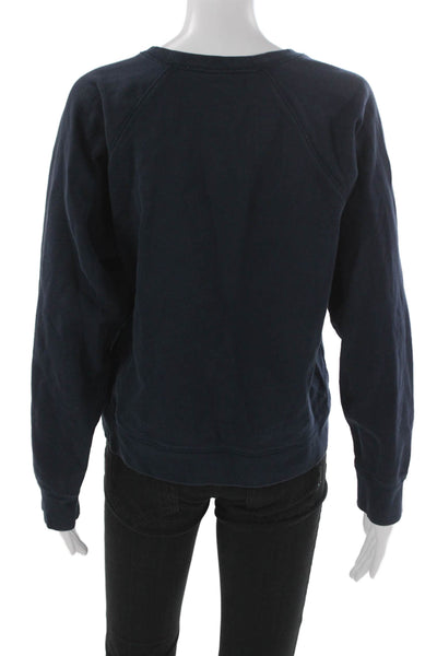 Everlane Womens Pullover Sweatshirt Blue Cotton Crew Neck Long Sleeve Size XL