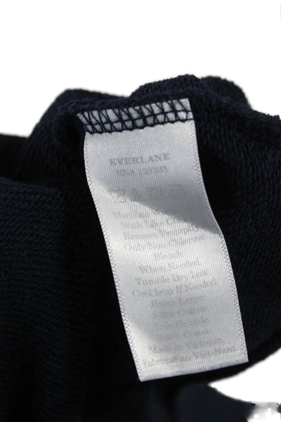 Everlane Womens Pullover Sweatshirt Blue Cotton Crew Neck Long Sleeve Size XL