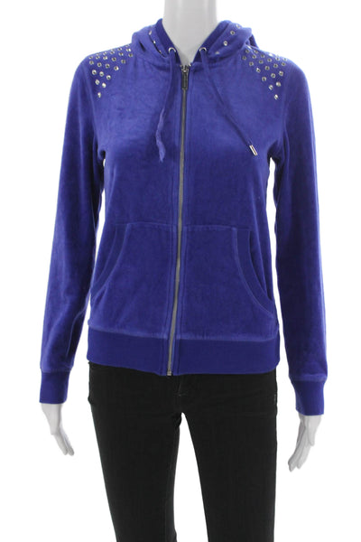 Michael Michael Kors Womens Blue Full Zip Hoodie Size XS