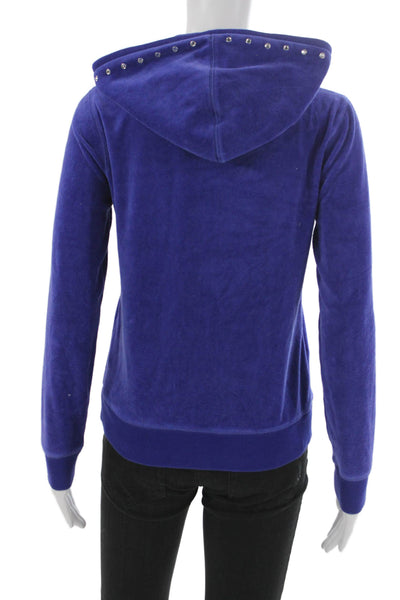 Michael Michael Kors Womens Blue Full Zip Hoodie Size XS