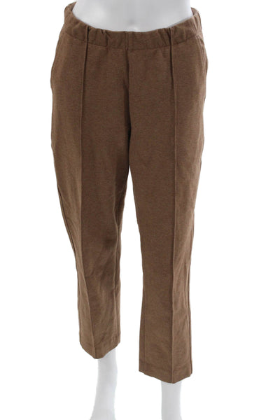 Everlane Womens Ankle Pants Brown Cotton Blend Pull On 27in Inseam Size S