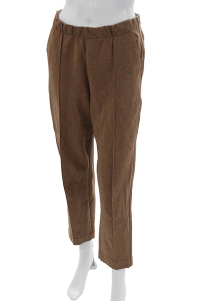 Everlane Womens Ankle Pants Brown Cotton Blend Pull On 27in Inseam Size S