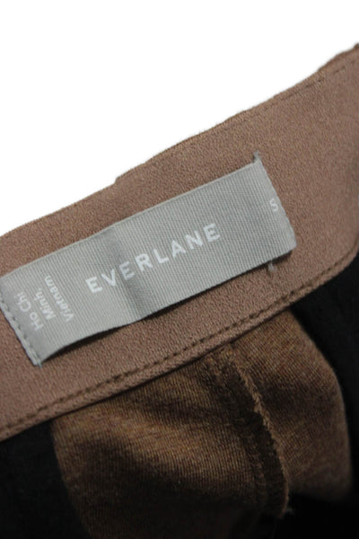 Everlane Womens Ankle Pants Brown Cotton Blend Pull On 27in Inseam Size S
