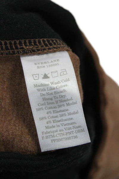 Everlane Womens Ankle Pants Brown Cotton Blend Pull On 27in Inseam Size S