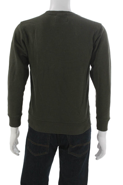 Rei Co Op Unisex Pullover Sweatshirt Green Graphic Crewneck Long Sleeve Size XS