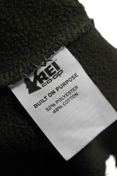 Rei Co Op Unisex Pullover Sweatshirt Green Graphic Crewneck Long Sleeve Size XS