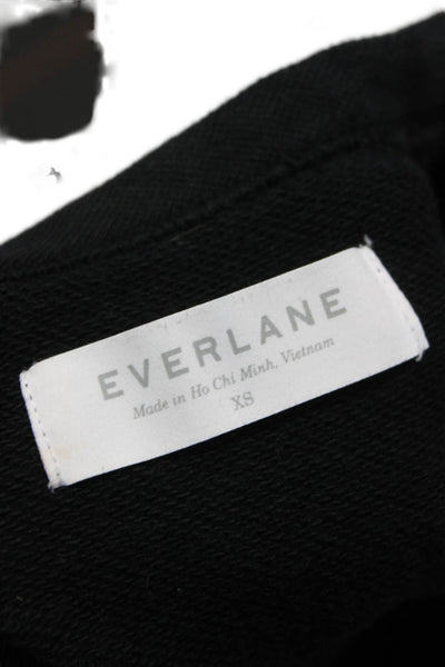 Everlane Unisex Pullover Black Cotton Crew Neck Long Sleeve Size XS