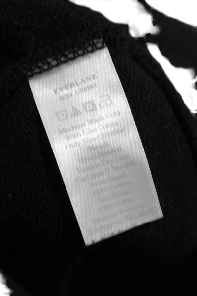 Everlane Unisex Pullover Black Cotton Crew Neck Long Sleeve Size XS