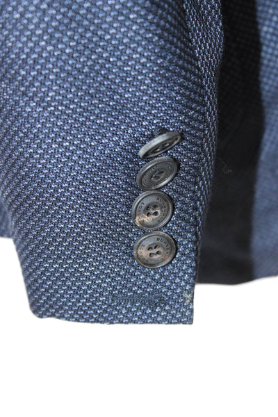 Burberry London Mens Wool Geometric Buttoned Blazer Size 56