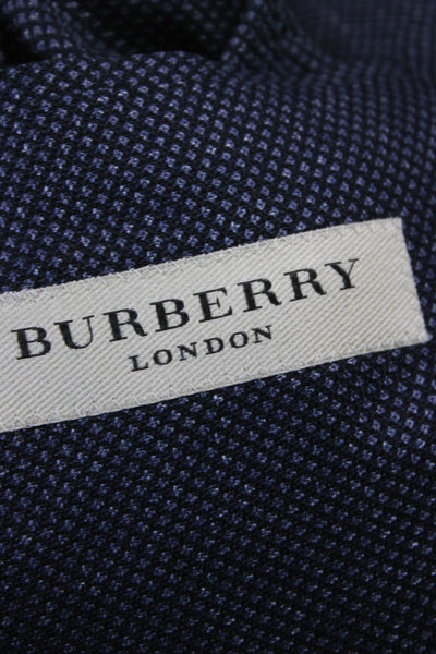 Burberry London Mens Wool Geometric Buttoned Blazer Size 56