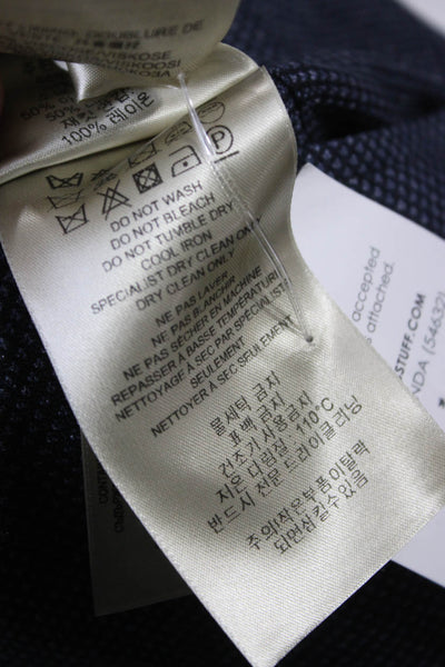 Burberry London Mens Wool Geometric Buttoned Blazer Size 56