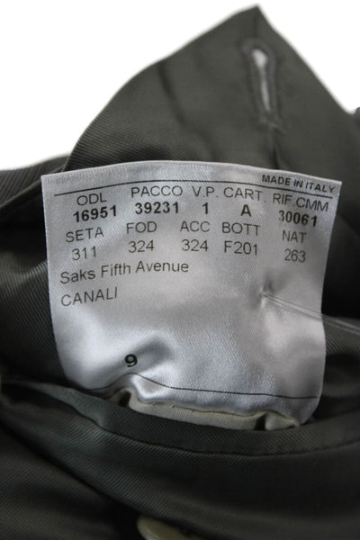 Canali Mens Blazer Gray Wool Check Size 56