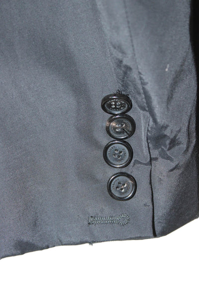 Burberry London Mens Blazer Black Polyamide Button Size 54