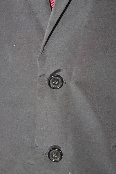 Burberry London Mens Blazer Black Polyamide Button Size 54
