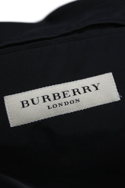Burberry London Mens Blazer Black Polyamide Button Size 54