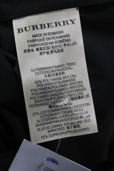 Burberry London Mens Blazer Black Polyamide Button Size 54