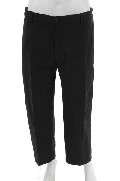 Armani Collezioni Mens Dress Pants Black Wool Size 40