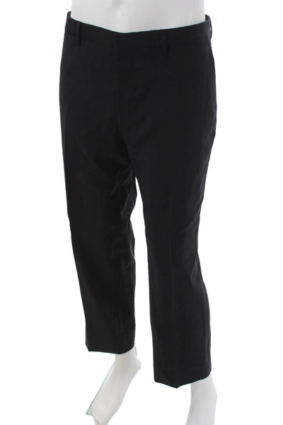 Burberry London Mens Dress Pants Black Wool Solid Size 40