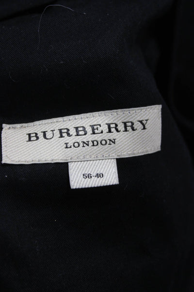Burberry London Mens Dress Pants Black Wool Solid Size 40