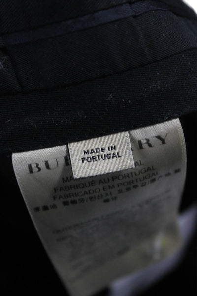 Burberry London Mens Dress Pants Black Wool Solid Size 40