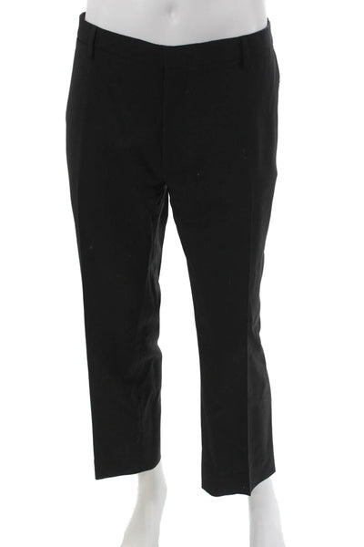 Burberry Mens Dress Pants Black Virgin Wool Size 40