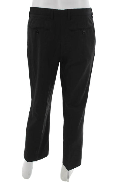 Burberry Mens Dress Pants Black Virgin Wool Size 40