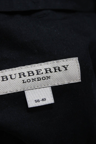 Burberry Mens Dress Pants Black Virgin Wool Size 40