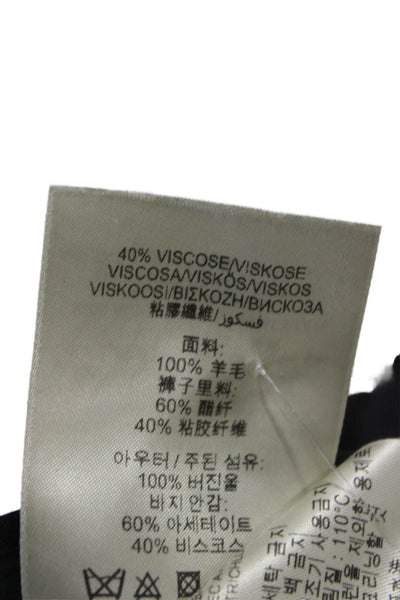 Burberry Mens Dress Pants Black Virgin Wool Size 40