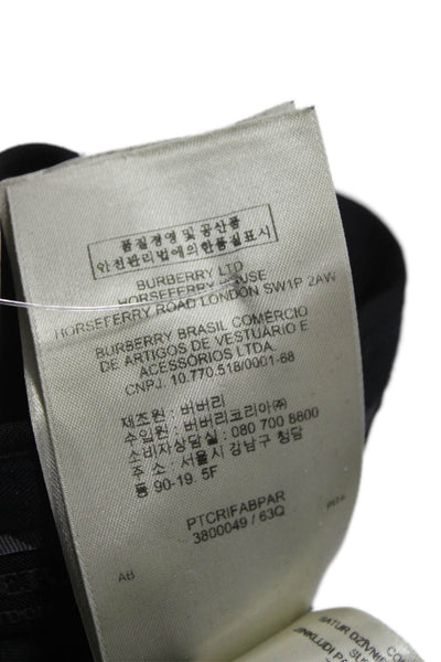 Burberry Mens Dress Pants Black Virgin Wool Size 40