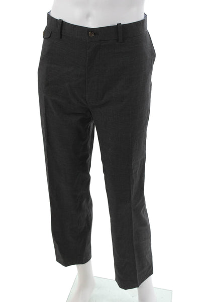 Polo Golf Ralph Lauren Mens Dress Pants Gray Wool Striped Button Size 40