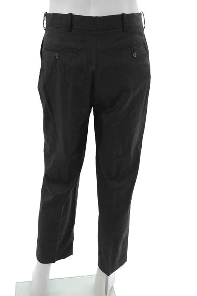 Polo Golf Ralph Lauren Mens Dress Pants Gray Wool Striped Button Size 40