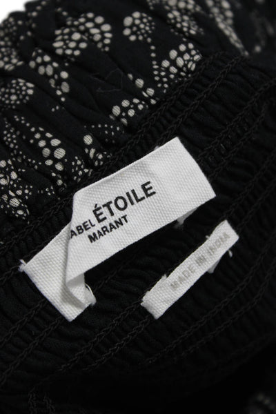 Etoile Isabel Marant Womens Black Floral Cotton Mini Skirt Short Size 38
