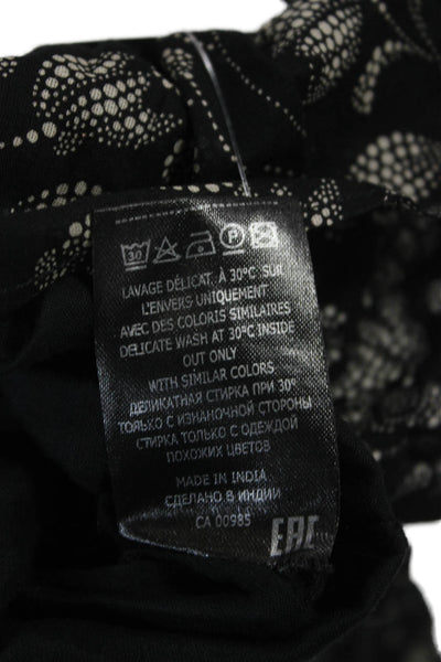 Etoile Isabel Marant Womens Black Floral Cotton Mini Skirt Short Size 38