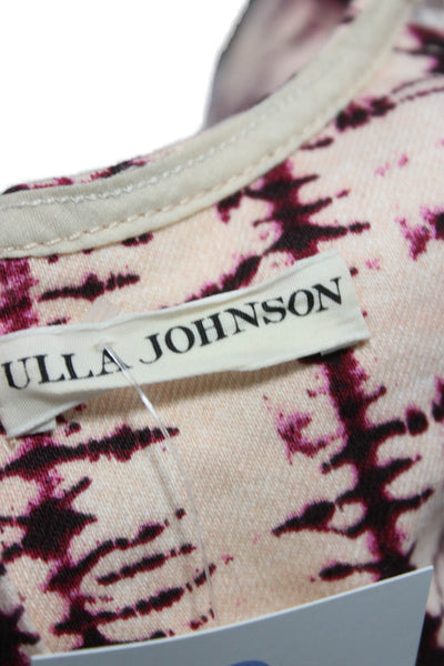 Ulla Johnson Womens Beige Striped Cotton Long Sleeve Shift Dress Size 4