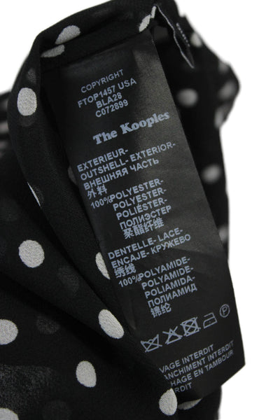 The Kooples Womens Black Polka Dot V Neck Polyester Camisole Sleeveless Size S